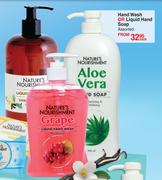 Nature's Nourishment Hand Wash Or Liquid Hand Soap Assorted-Each