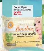 Nature's Nourishment Facial Wipes 24 Wipes Assorted-Each