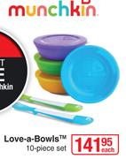Munchkin Love-A-Bowls 10 Piece Set-Per Set