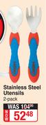 Nuby Stainless Steel Utensils-2 Pack