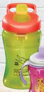 Sippy Straw Water Bottle For Boys Or Girls-340ml Each