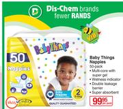 Baby Things Nappies-50 Pack Per Pack