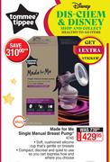 Tommee Tippee Made For Me Single Manual Breast Pump