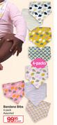 Bandana Bibs Assorted-4 Per Pack