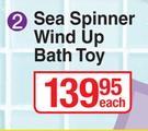 Munchkin Sea Spinner Wind Up Bath Toy-Each