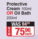 Bionike Protective Cream 100ml Or Oil Bath 200ml-Each
