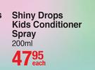 Johnson's Shiny Drops Kids Conditioner Spray-200ml Each