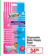 Baby Things Disposable Baby Nappy Bags-150's Pack