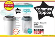 Tommee Tippee Simplee Sangenic Nappy Disposal Bin