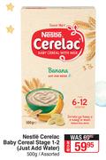 Nestle Cerelac Baby Cereal Stage 1-2 (Just Add Water) Assorted-500g