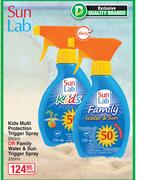 Sun Lab Kids Multi Protection Trigger Spray 250ml Or Family Water & Sun Trigger Spray 250ml-Each