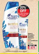 Head & Shoulders Supreme Shampoo 400ml Or Conditioer 275ml Assorted-Each