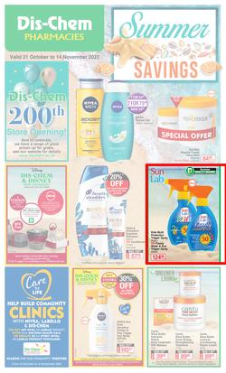 Dis-Chem : Summer Savings (21 October - 14 November 2021), page 1