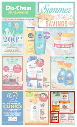 Dis-Chem : Summer Savings (21 October - 14 November 2021), page 1