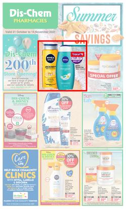 Dis-Chem : Summer Savings (21 October - 14 November 2021), page 1