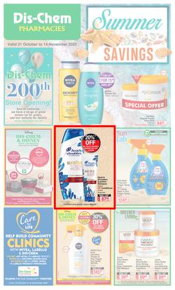 Dis-Chem : Summer Savings (21 October - 14 November 2021), page 1