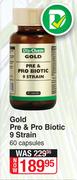 Gold Pre & Pro Biotic 9 Stain-60 Capsules
