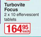 Turbovite Focus-2 x 10 Effervescent Tablets Each