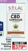 Solal CBD Capsules 600mg-30 Capsules