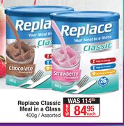 Replace Classic Meal In A Glass Assorted-400g Each