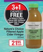 Nature's Choice Filtered Apple Cider Vinegar-500ml Each
