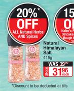 Natural Himalayan Salt-415g Each