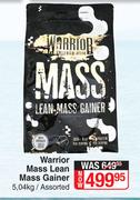 Warrior Mass Lean Mass Gainer Asoorted-5.04kg