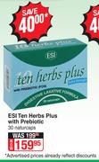 ESI Ten Herbs Plus With Prebiotic-30 Naturcaps