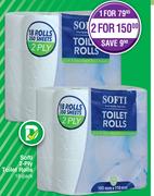Softi 2 Ply Toilet Rolls 18 Pack-For 1