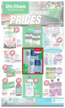 Dis-Chem : Winning Prices (24 February - 21 March 2022), page 1