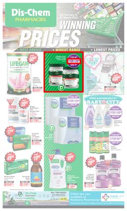 Dis-Chem : Winning Prices (24 February - 21 March 2022), page 1