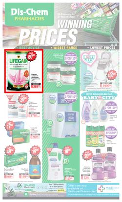 Dis-Chem : Winning Prices (24 February - 21 March 2022), page 1