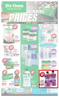 Dis-Chem : Winning Prices (24 February - 21 March 2022), page 1