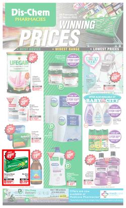 Dis-Chem : Winning Prices (24 February - 21 March 2022), page 1