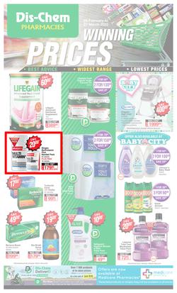 Dis-Chem : Winning Prices (24 February - 21 March 2022), page 1