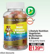 Lifestyle Nutrition Vegetarian Multivitamin & Mineral-120 Gummy Bears