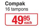 Tampax Compak 16 Tampons-Each