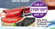 Colgate Optic White Or Natural Extracts Toothpaste Assorted-For 2 x 75ml