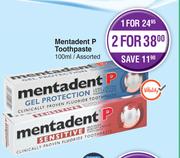 Mentadent P Toothpaste Assorted-For 2 x 100ml