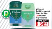 Mitchum Anti Perspirant Stick For Men Or Women Assorted-41g Each