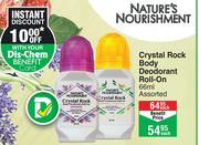Nature Nourishment Crystal Rock Body Deodorant Roll On Assorted-66ml Each
