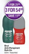 Brut Anti Perspirant Roll On Assorted-50ml