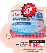 Pigeon Baby Wipes 3 x 80 Wipes-Per Pack
