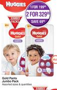 Huggies Gold Pants Jumbo Pack Assorted Sizes & Quantities-For 2