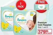 Pampers Premium Care Nappies (Size 1 And 2)-Per Pack