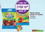 Mister Sweet Gums Or Jellies Assorted-For 2 x 50g/60g
