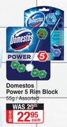Domestos Power 5 Rim Block Assorted-55g Each