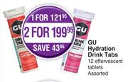 GU Hydration Drink Tabs Assoted-For 1 x 12 Effervescent Tablets
