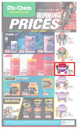 Dis-Chem : Winning Prices Sport (24 February - 21 March 2022), page 1