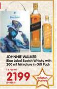 Johnnie Walker Blue Label Scotch Whisky With 200ml Miniature In Gift Pack-750ml